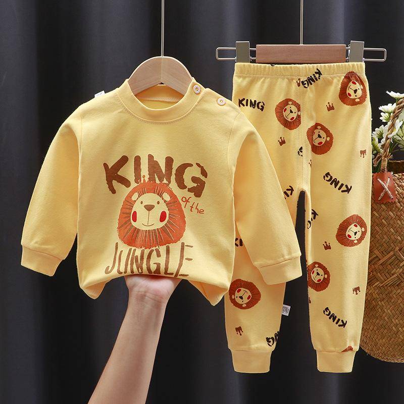 2024 neueste Jungen Mädchen Kinderkleidung Sets Nachtwäsche Langarm Kinder Pyjama Mädchen Gruppen Kinder Boutique Kleidung 130 von Joom DACH