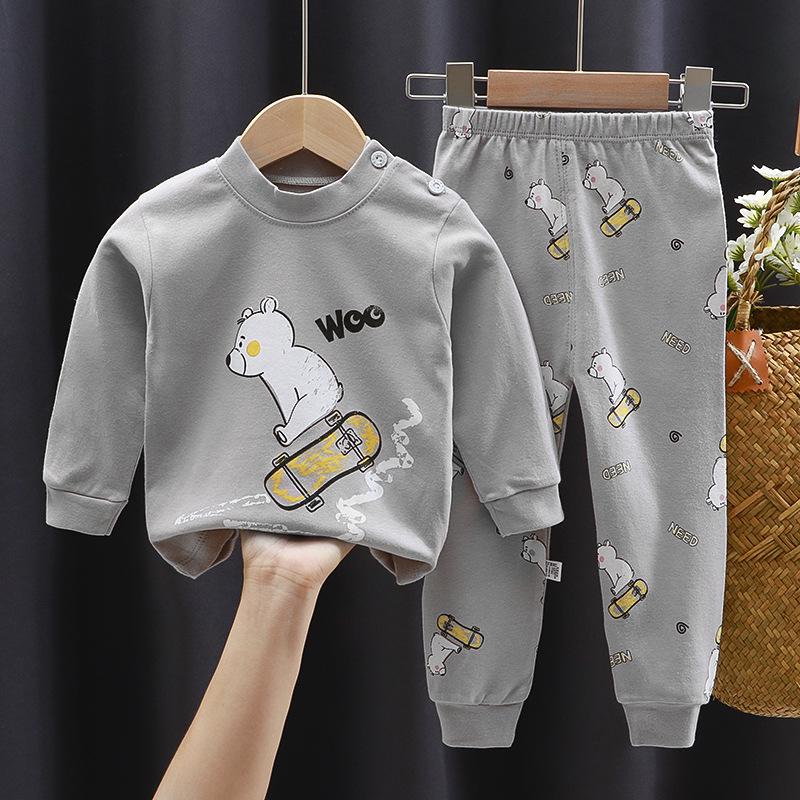 2024 neueste Jungen Mädchen Kinderkleidung Sets Nachtwäsche Langarm Kinder Pyjama Mädchen Gruppen Kinder Boutique Kleidung 130 von Joom DACH