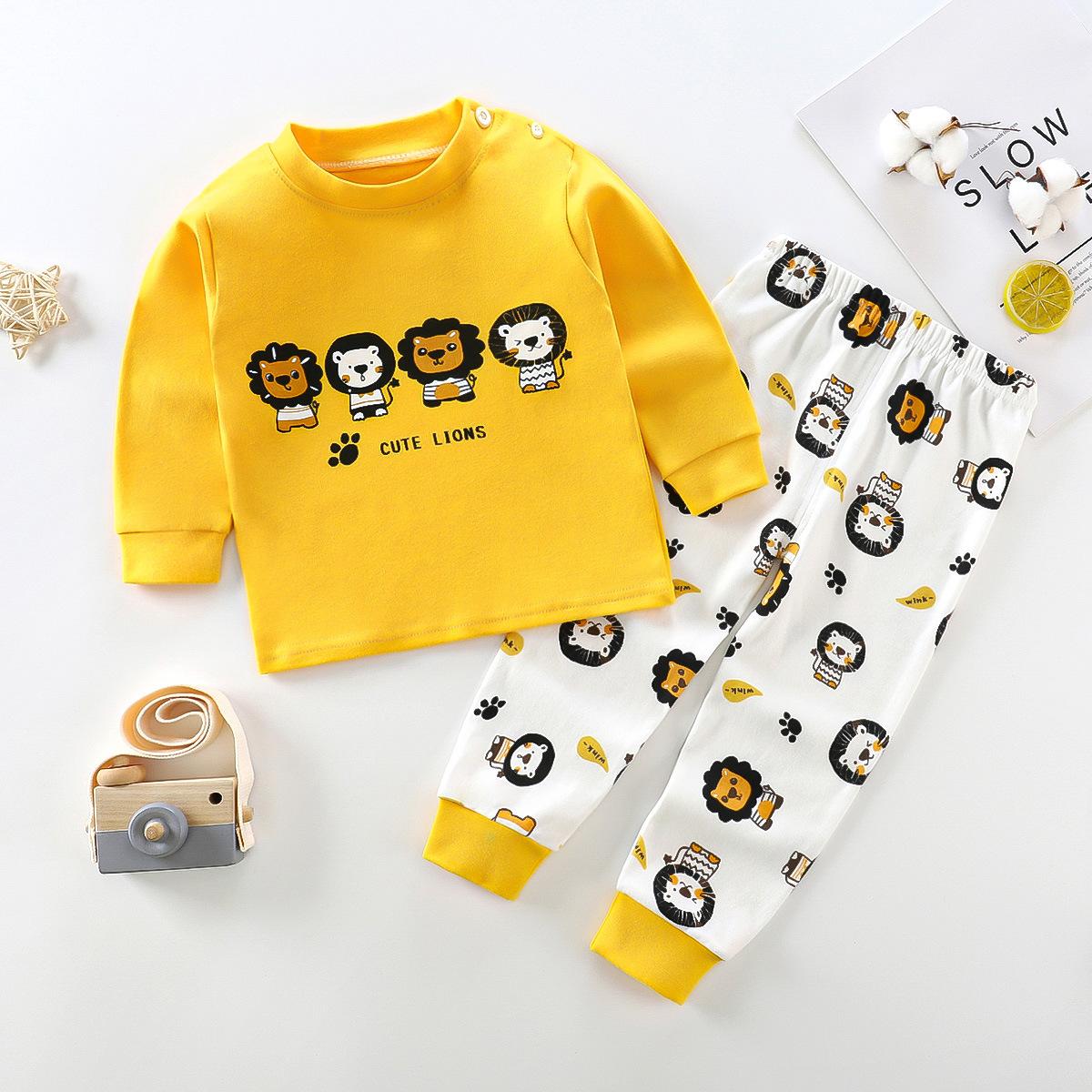 2024 neueste Jungen Mädchen Kinderkleidung Sets Nachtwäsche Langarm Kinder Pyjama Mädchen Gruppen Kinder Boutique Kleidung 73 von Joom DACH