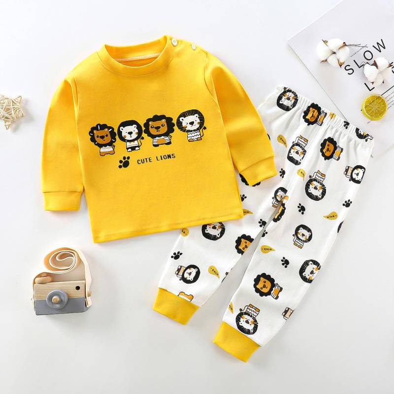 2024 neueste Jungen Mädchen Kinderkleidung Sets Nachtwäsche Langarm Kinder Pyjama Mädchen Gruppen Kinder Boutique Kleidung 73 von Joom DACH