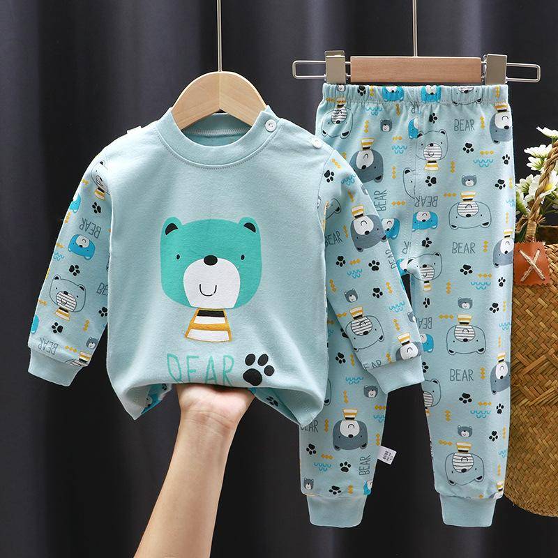 2024 neueste Jungen Mädchen Kinderkleidung Sets Nachtwäsche Langarm Kinder Pyjama Mädchen Gruppen Kinder Boutique Kleidung 80 von Joom DACH