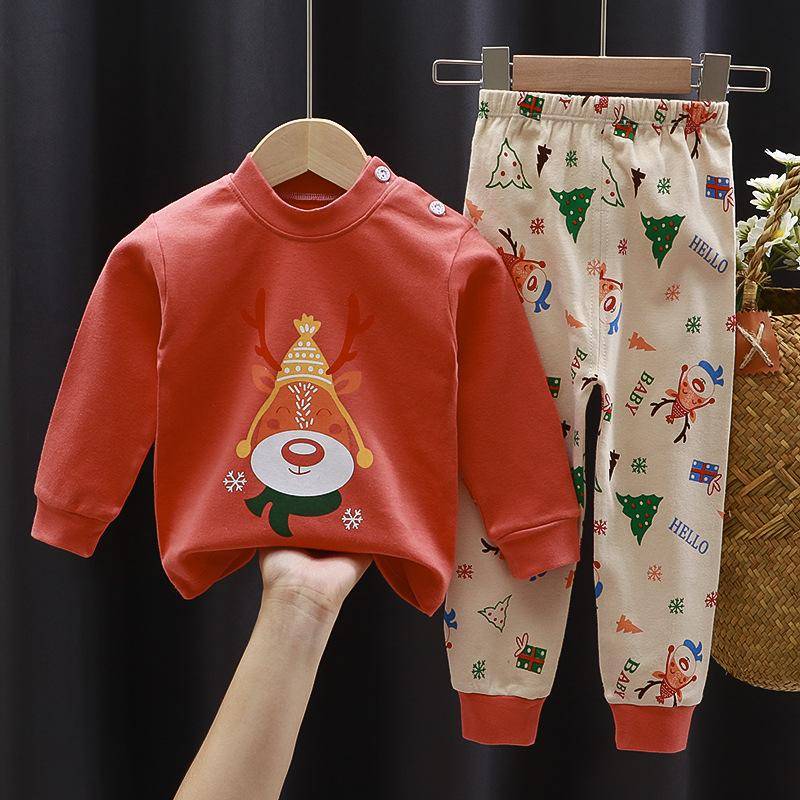 2024 neueste Jungen Mädchen Kinderkleidung Sets Nachtwäsche Langarm Kinder Pyjama Mädchen Gruppen Kinder Boutique Kleidung 90 von Joom DACH