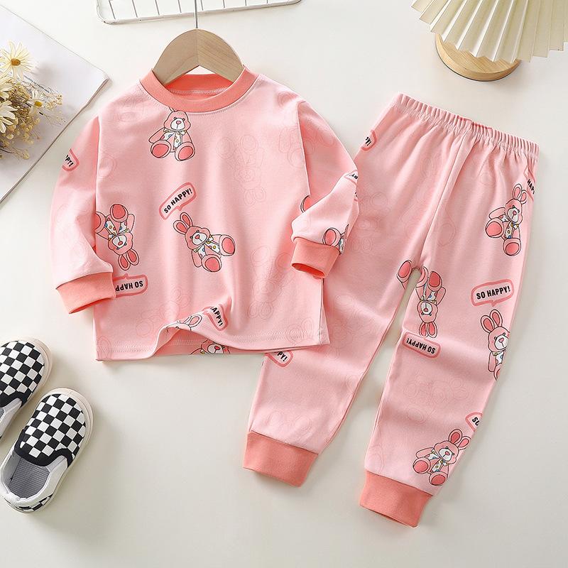 2024 neueste Jungen Mädchen Kinderkleidung Sets Nachtwäsche Langarm Kinder Pyjama Mädchen Gruppen Kinder Boutique Kleidung 90 von Joom DACH