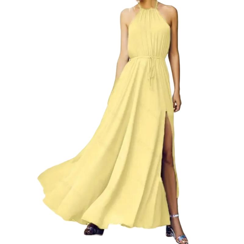 2024 sommer Langes Kleid Hohe Split Boho Strand Kleid Tunika Maxi Kleid Frauen Abend Party Kleid Sommerkleid Vestidos de festa XXL XXXL von Joom DACH