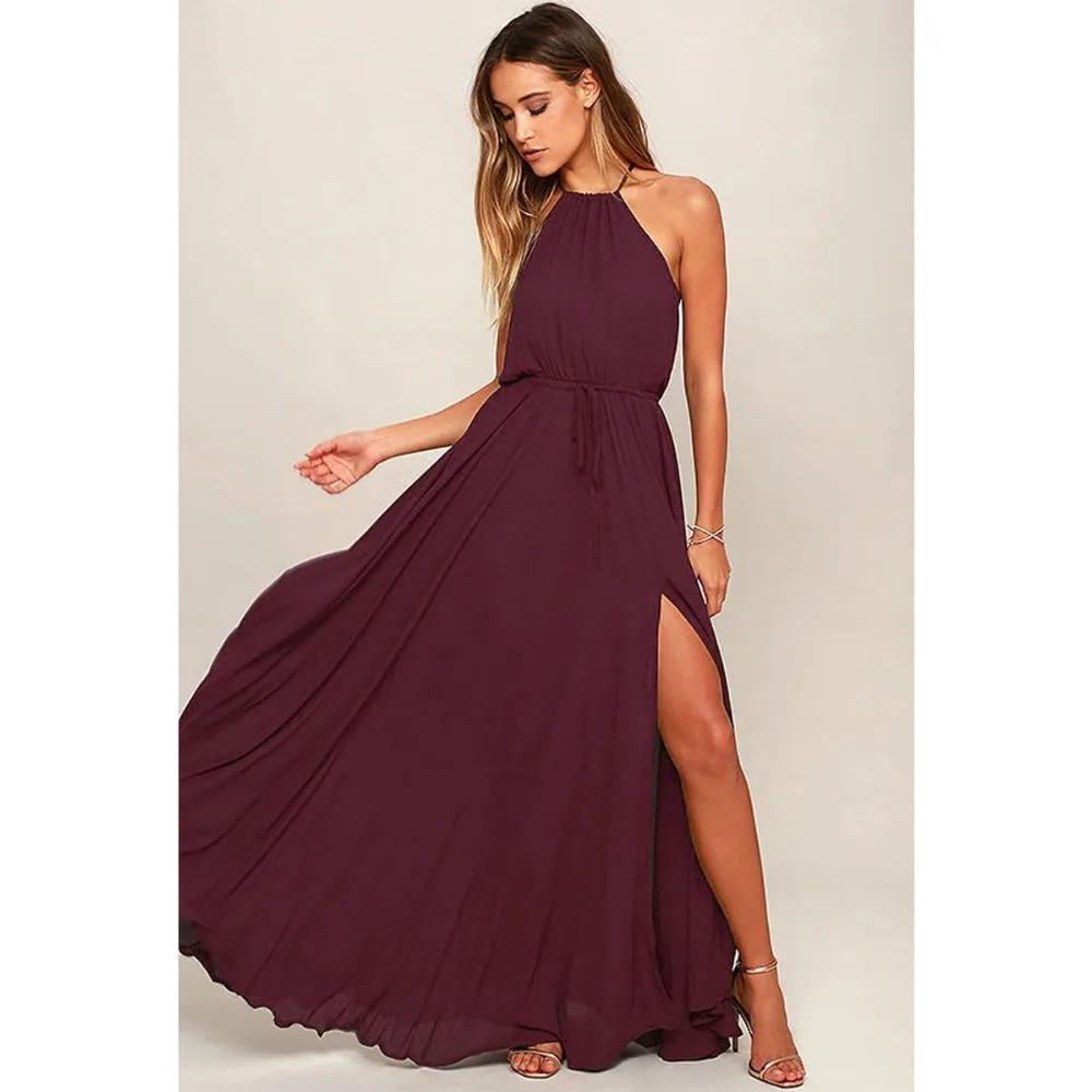 2024 sommer Langes Kleid Hohe Split Boho Strand Kleid Tunika Maxi Kleid Frauen Abend Party Kleid Sommerkleid Vestidos de festa XXL XXXL von Joom DACH