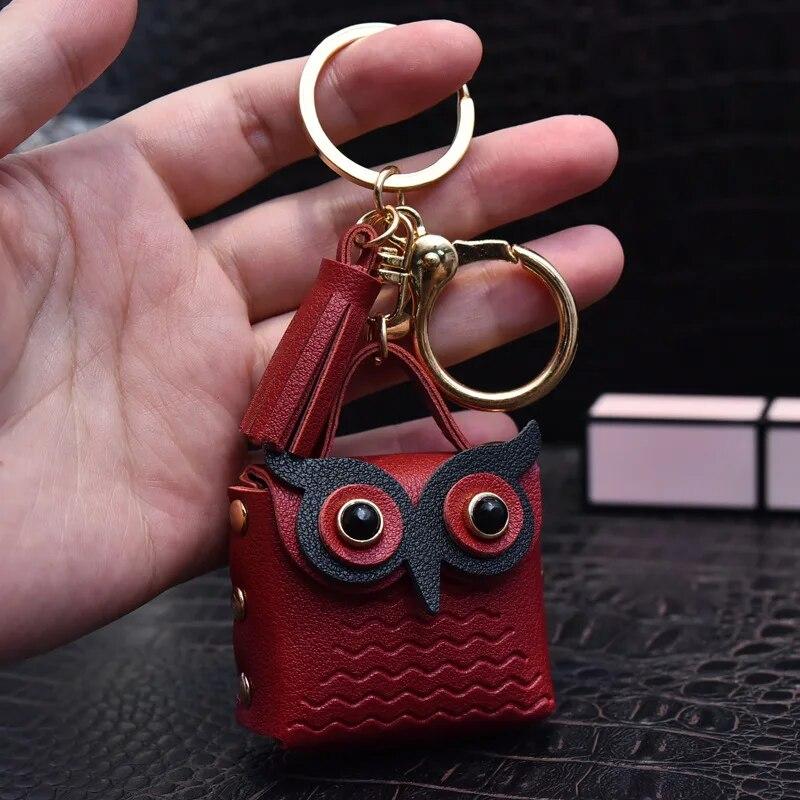 2024 süße Eule MINI Tasche Frauen PU Leder Geldbörsen Mode Schmuck Handtasche Mädchen Münze Karte Halter Für Kinder Geldbörsen keychain von Joom DACH