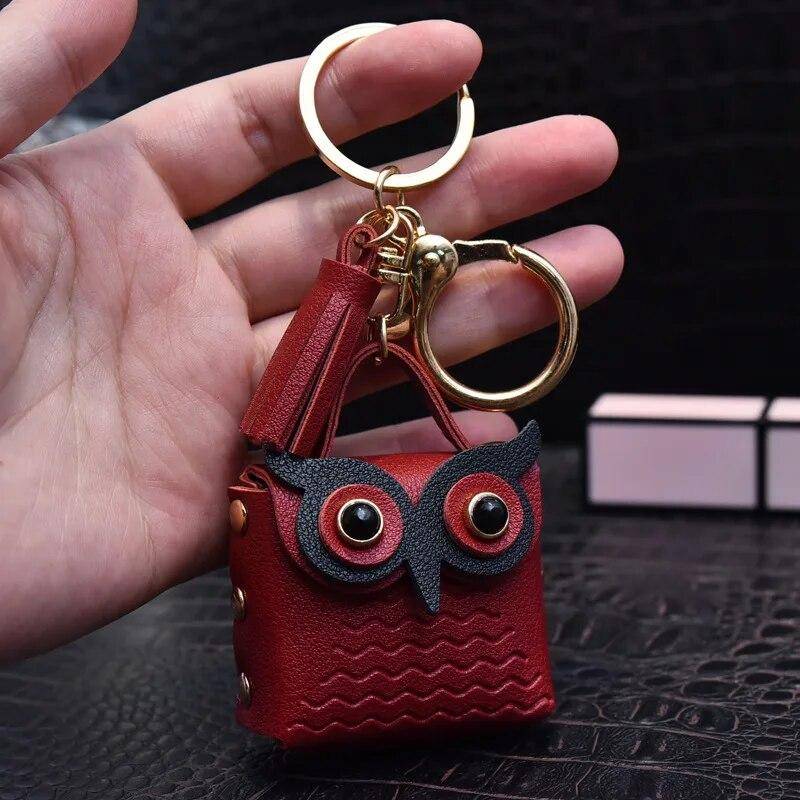 2024 süße Eule MINI Tasche Frauen PU Leder Geldbörsen Mode Schmuck Handtasche Mädchen Münze Karte Halter Für Kinder Geldbörsen keychain von Joom DACH