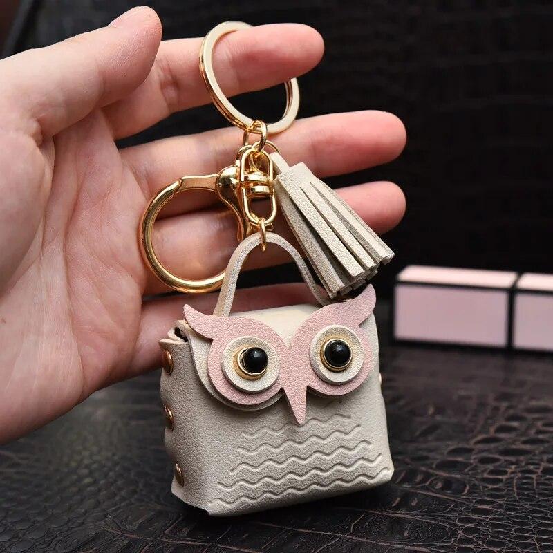 2024 süße Eule MINI Tasche Frauen PU Leder Geldbörsen Mode Schmuck Handtasche Mädchen Münze Karte Halter Für Kinder Geldbörsen keychain von Joom DACH
