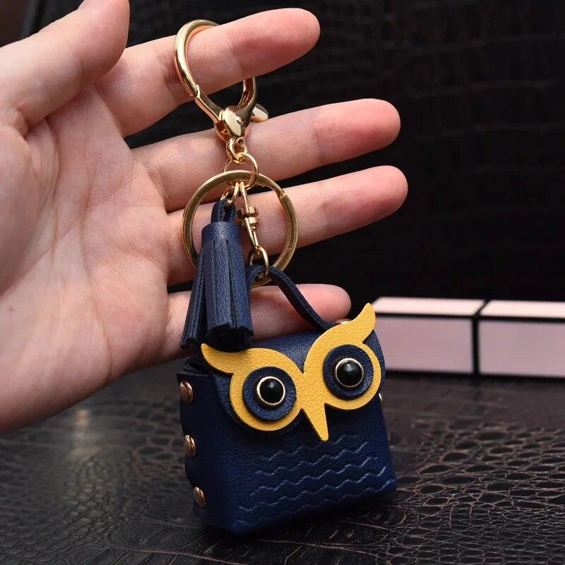 2024 süße Eule MINI Tasche Frauen PU Leder Geldbörsen Mode Schmuck Handtasche Mädchen Münze Karte Halter Für Kinder Geldbörsen keychain von Joom DACH