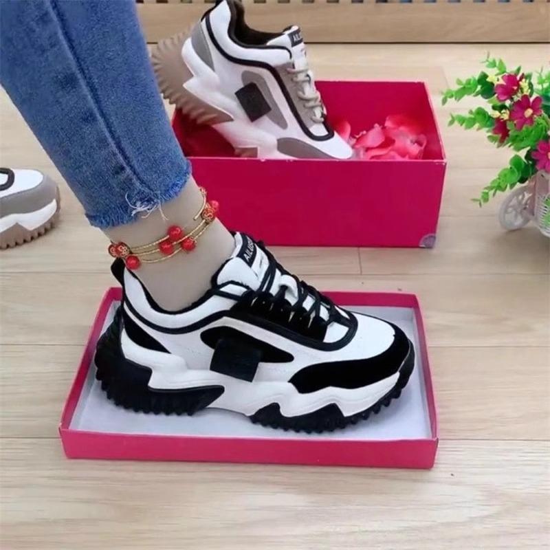 2025 Damen Dad Sneakers mit dicker Sohle: Lässig, Vielseitig, Bequem & Trendig für Frühling/Herbst 37 von Joom DACH