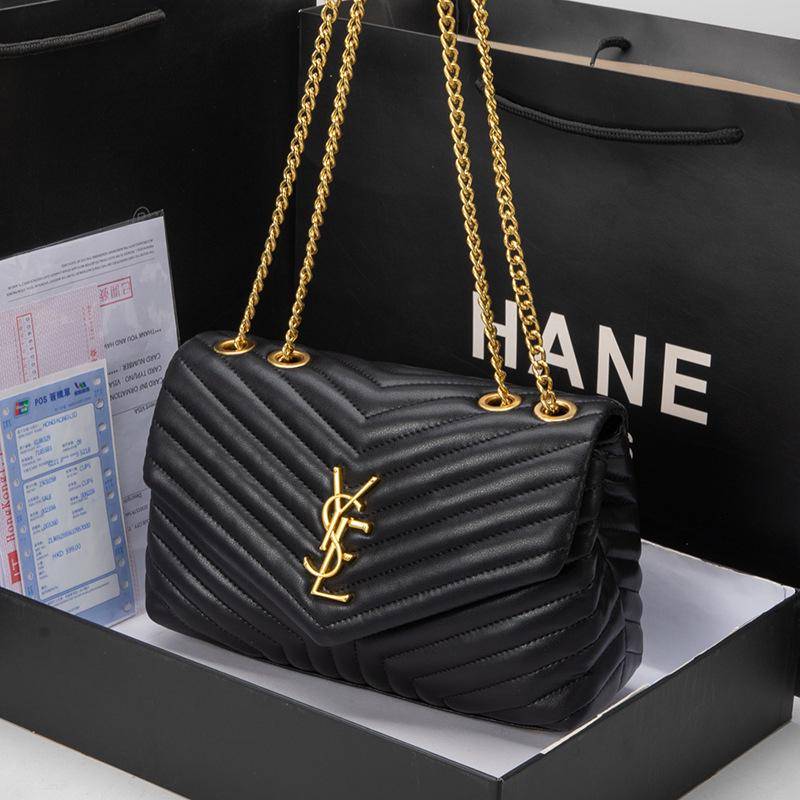 2025 Damen Klassische Kettenhandtasche: Vielseitige, modische Umhänge- & Schultertasche schwarz von Joom DACH