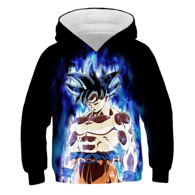 2025 Dragon Ball Z Kapuzenpullover Kinder Goku Sweatshirts Baby Jungen Kleidung für Herbst Neue Kinderbekleidung Kinder Kapuzenpullover Vegeta 3D Sweatshirt 11-12 Years von Joom DACH
