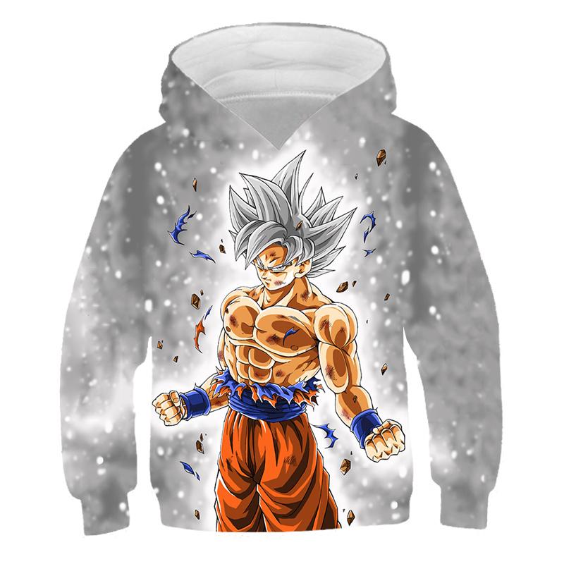 2025 Dragon Ball Z Kapuzenpullover Kinder Goku Sweatshirts Baby Jungen Kleidung für Herbst Neue Kinderbekleidung Kinder Kapuzenpullover Vegeta 3D Sweatshirt 7-8 Years von Joom DACH