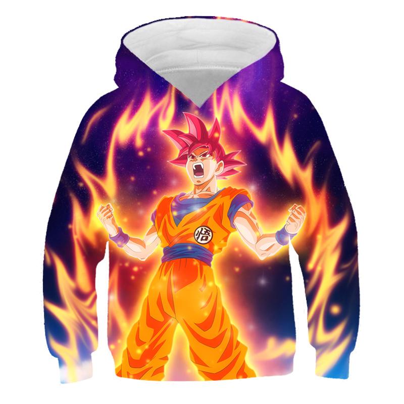 2025 Dragon Ball Z Kapuzenpullover Kinder Goku Sweatshirts Baby Jungen Kleidung für Herbst Neue Kinderbekleidung Kinder Kapuzenpullover Vegeta 3D Sweatshirt 9-10 Years von Joom DACH