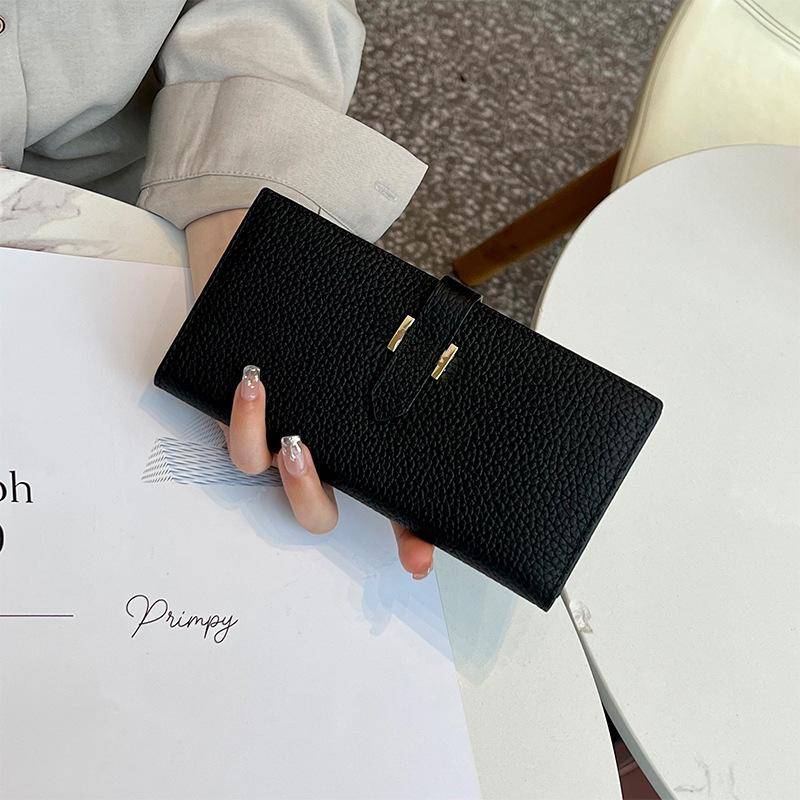 2025 Echtes Leder Damen Geldbörsen Erste Schicht Aus Rindsleder Lange Geldbörse H Hasp Clutch Taschen Für Damen Bifold Brieftasche Ohne Logo schwarz 2025 Echtes Leder Damen Geldbörsen Erste Schicht Aus Rindsleder Lange Geldbörse H Hasp Clutch Taschen Für Damen Bifold Brieftasche Ohne Logo schwarz von Joom DACH