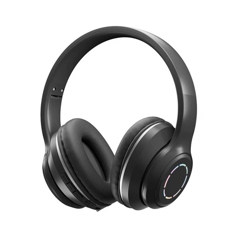 2025 Farbverlauf Bluetooth-Kopfhörer Drahtloses Musik-Headset LED-Licht mit Mikrofon Gamer-Kopfhörer Kinder Schöne Weihnachtsgeschenke schwarz von Joom DACH