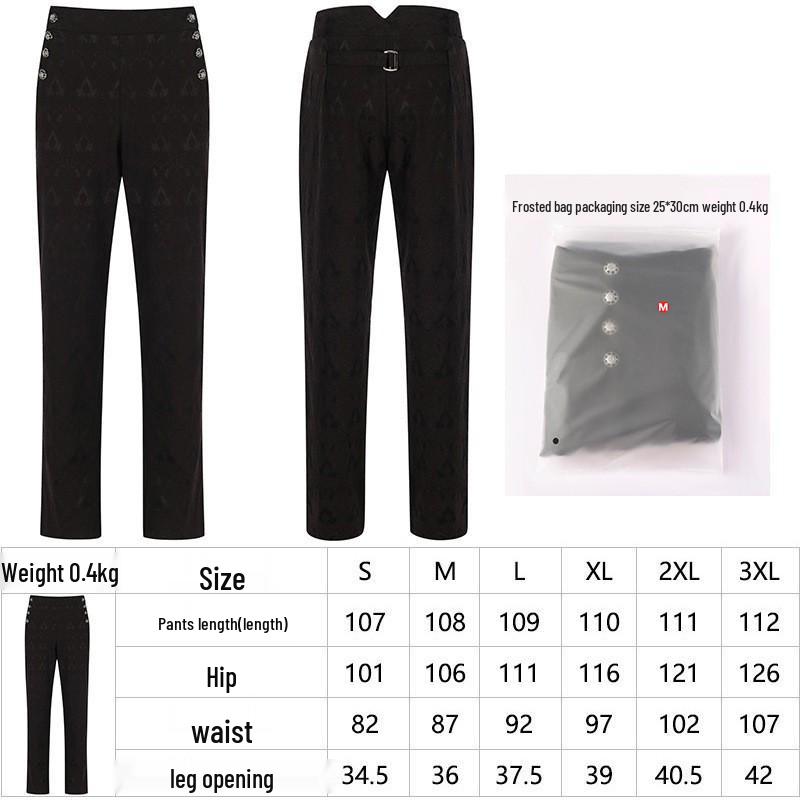 2025 Frühling Herren Mittelalterliches Tanzkostüm Set - Formelle Langarmjacke & Hose Medium von Joom DACH