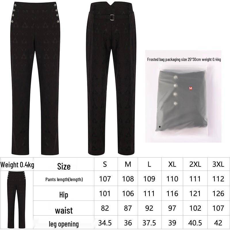 2025 Frühling Herren Mittelalterliches Tanzkostüm Set - Formelle Langarmjacke & Hose Medium von Joom DACH
