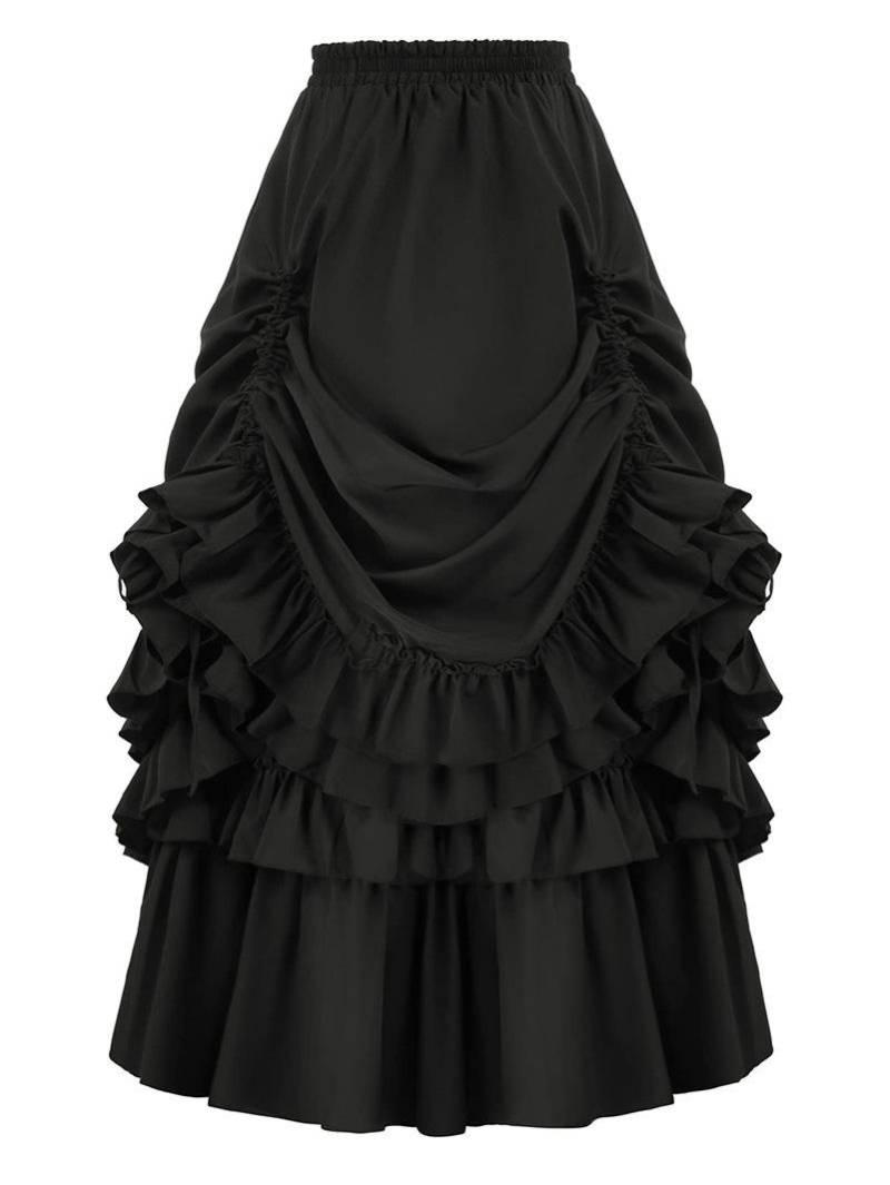 2025 Frühling Retro-Stil Damen Taillenbetonender Midi-Rock für Tanz & Cosplay L von Joom DACH