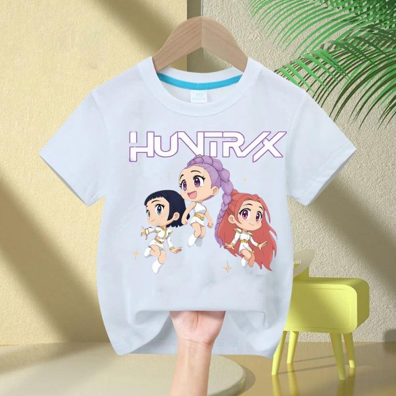 2025 Heißer Film Weiche Baumwolle Baby Mädchen T-Shirt Kinderbekleidung KPop Dämonenjäger Fans Geschenke Kinderkleidung Mode Lässige Oberteile 110cm von Joom DACH