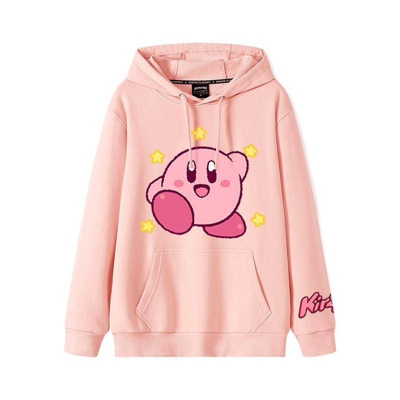 2025 Herbst und Winter Weich und niedlich Kirby Cartoon Anime Peripherie Jungen und Mädchen Hoodies neuer Stil Kinderbekleidung Hoodie 160 braun von Joom DACH