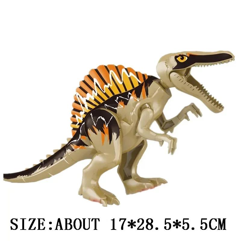 2025 Jurassic Dinosauri Welt Park Spinosaurus Baryonyx Therizinosaurus Indominus Rex Bausteine Steine Kinder Weihnachtsspielzeug bronze von Joom DACH