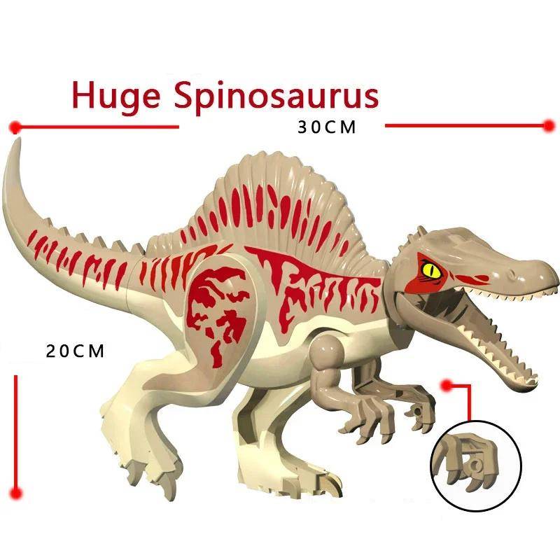 2025 Jurassic Dinosauri Welt Park Spinosaurus Baryonyx Therizinosaurus Indominus Rex Bausteine Steine Kinder Weihnachtsspielzeug violett von Joom DACH