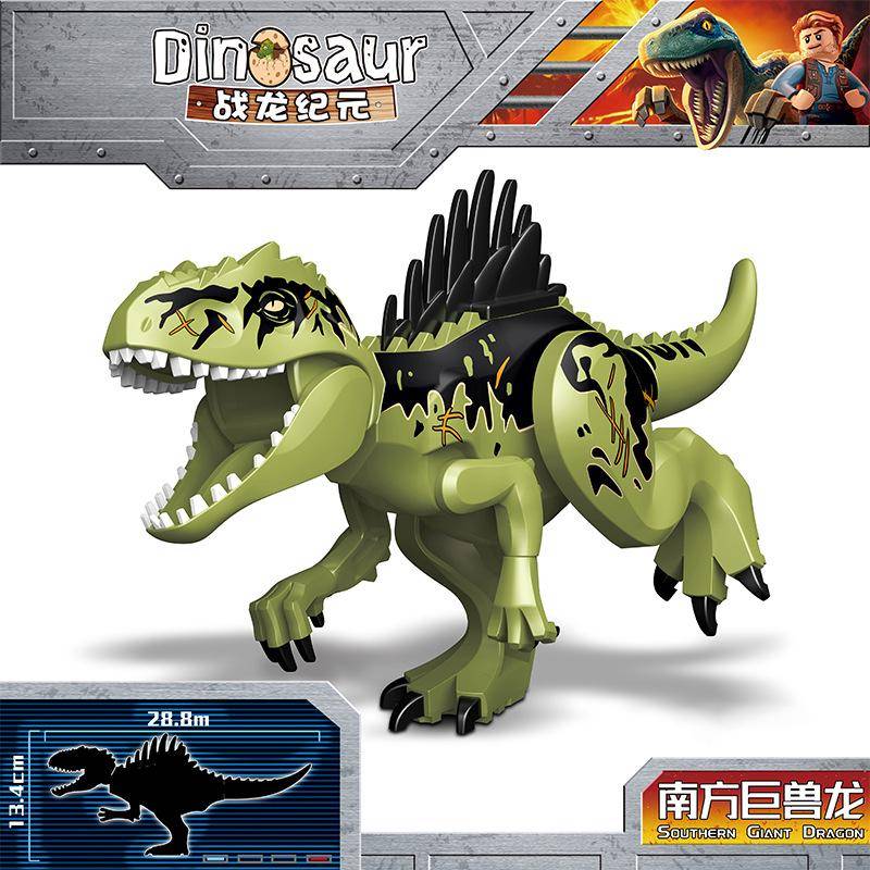 2025 Jurassic Dinosauri Welt Park Spinosaurus Baryonyx Therizinosaurus Indominus Rex Bausteine Steine Kinder Weihnachtsspielzeug von Joom DACH
