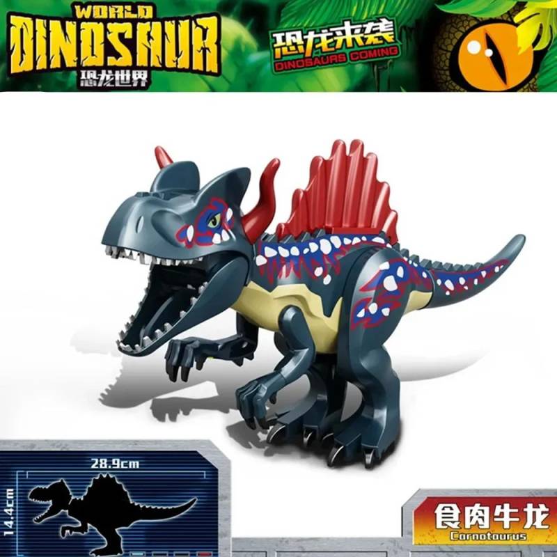 2025 Jurassic Dinosauri Welt Park Spinosaurus Baryonyx Therizinosaurus Indominus Rex Bausteine Steine Kinder Weihnachtsspielzeug kobaltgelb von Joom DACH