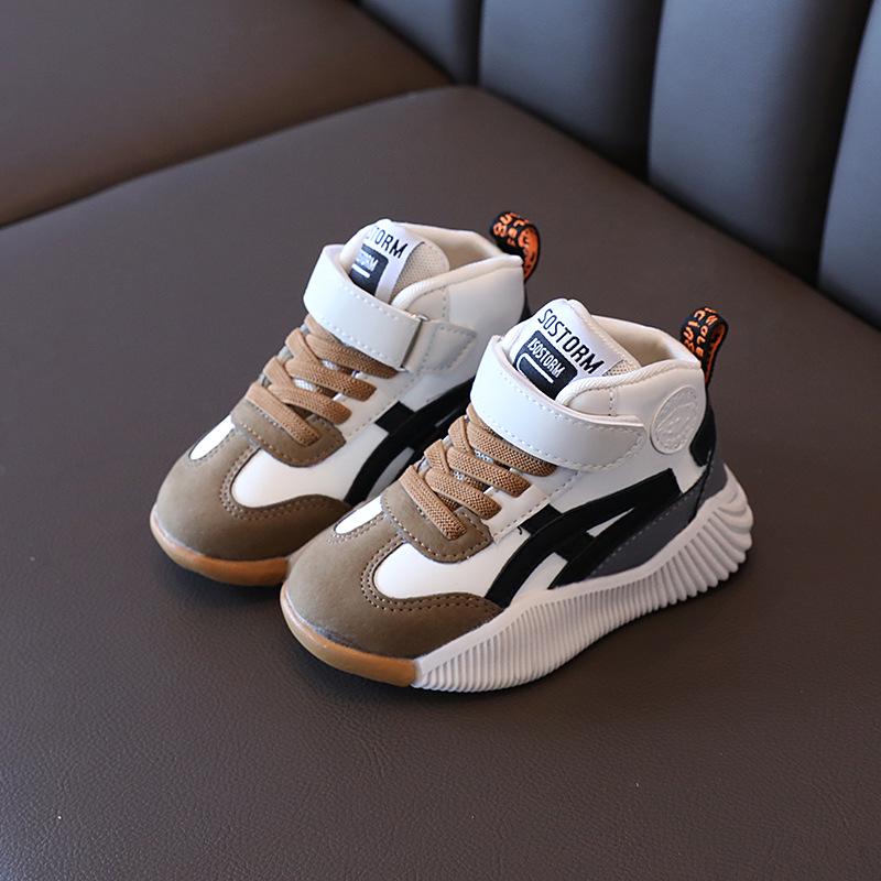 2025 Kinder Mid-Top Sneakers - Herbst/Winter Weiße Kollektion für Jungen & Mädchen - Atmungsaktiv und Stilvoll 35 khaki von Joom DACH