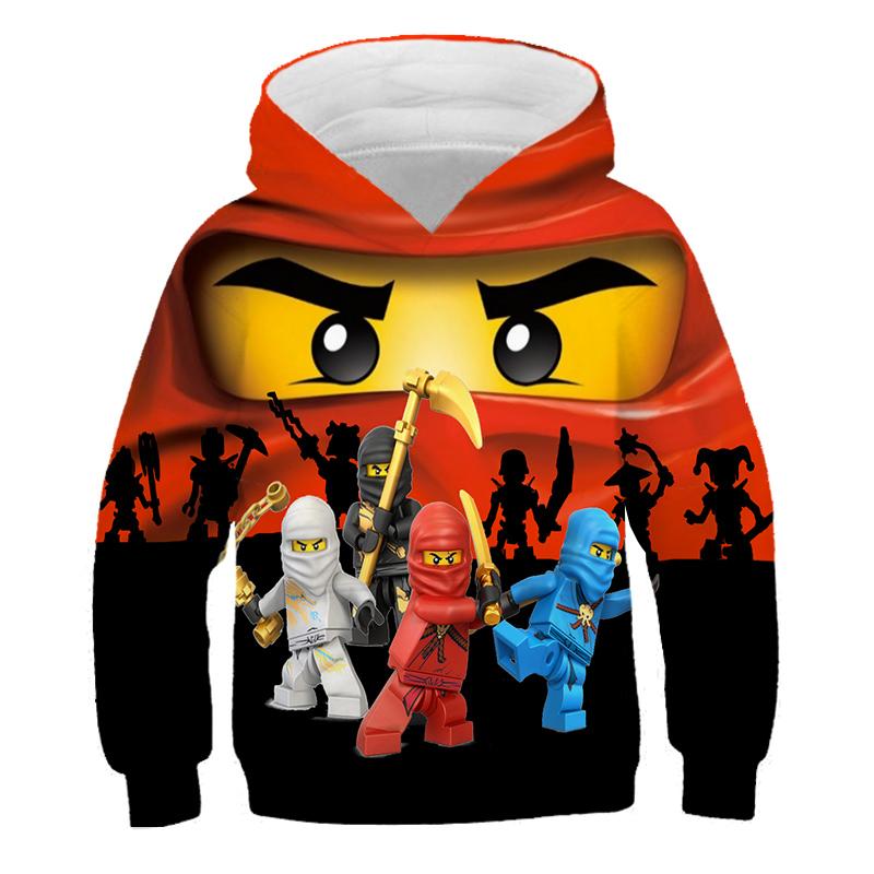 2025 Kinder Ninjago Hoodies 3D Casual Print Pullover Kinder Teen Jungen Mädchen Kinder Kleinkind Sweatshirts Kleinkind Tops 4-14 Jahre alt 5-6 Years von Joom DACH