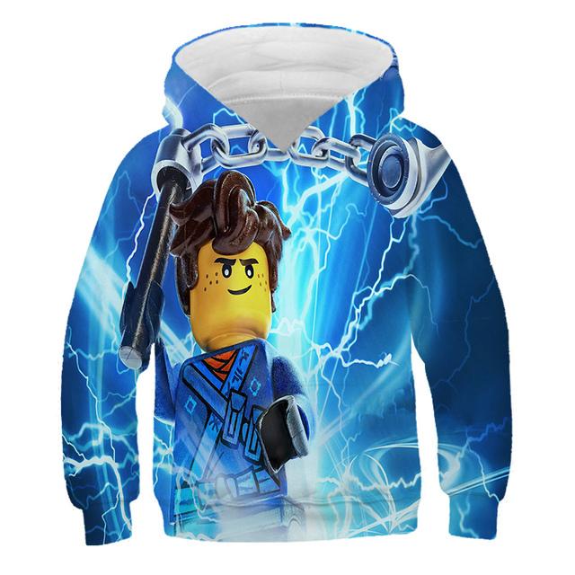2025 Kinder Ninjago Hoodies 3D Casual Print Pullover Kinder Teen Jungen Mädchen Kinder Kleinkind Sweatshirts Kleinkind Tops 4-14 Jahre alt 7-8 Years von Joom DACH