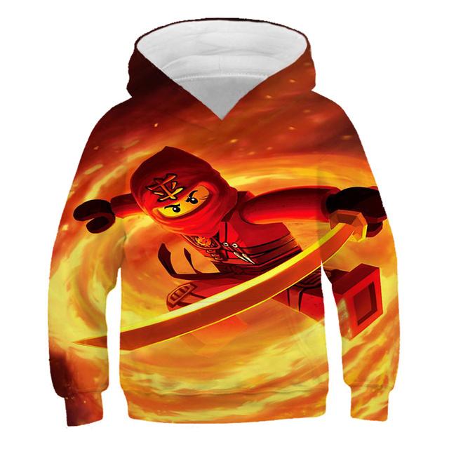 2025 Kinder Ninjago Hoodies 3D Casual Print Pullover Kinder Teen Jungen Mädchen Kinder Kleinkind Sweatshirts Kleinkind Tops 4-14 Jahre alt 7-8 Years von Joom DACH