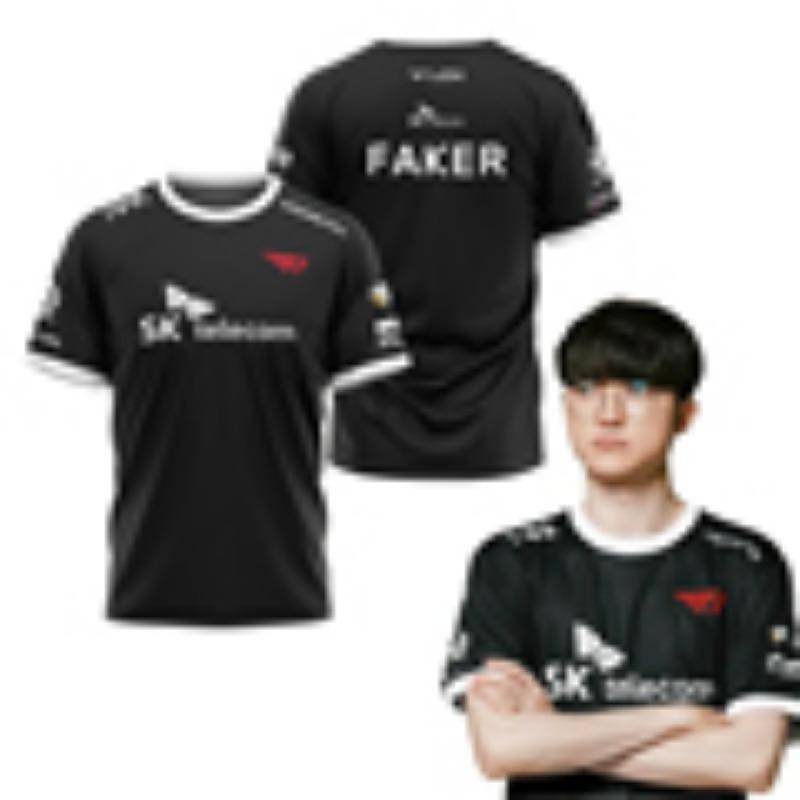 2025 League Of Legends SKT T1 Uniform T-Shirt LOL Esports Faker Jersey T-Shirt ZEUS Sport Game Team Männer Junge Wettbewerb Kleidung Tops 6XL von Joom DACH