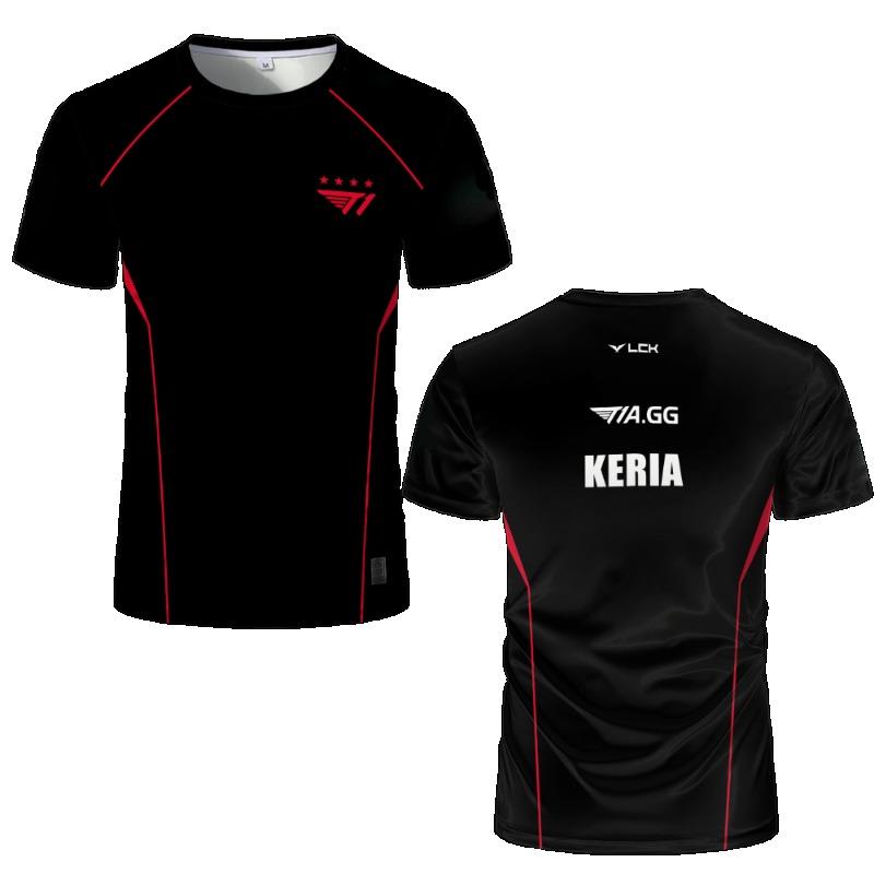 2025 League Of Legends SKT T1 Uniform T-Shirt LOL Esports Faker Jersey T-Shirt ZEUS Sport Game Team Männer Junge Wettbewerb Kleidung Tops L von Joom DACH