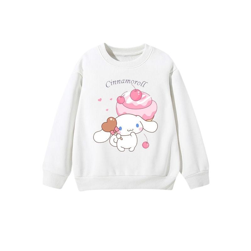 2025 MINISO Kinderbekleidung Niedliche Cinnamoroll Hoodies Cartoon Anime Peripherie Jungen und Mädchen Rundhals-Pullover für Frühling und Herbst 150 braun von Joom DACH