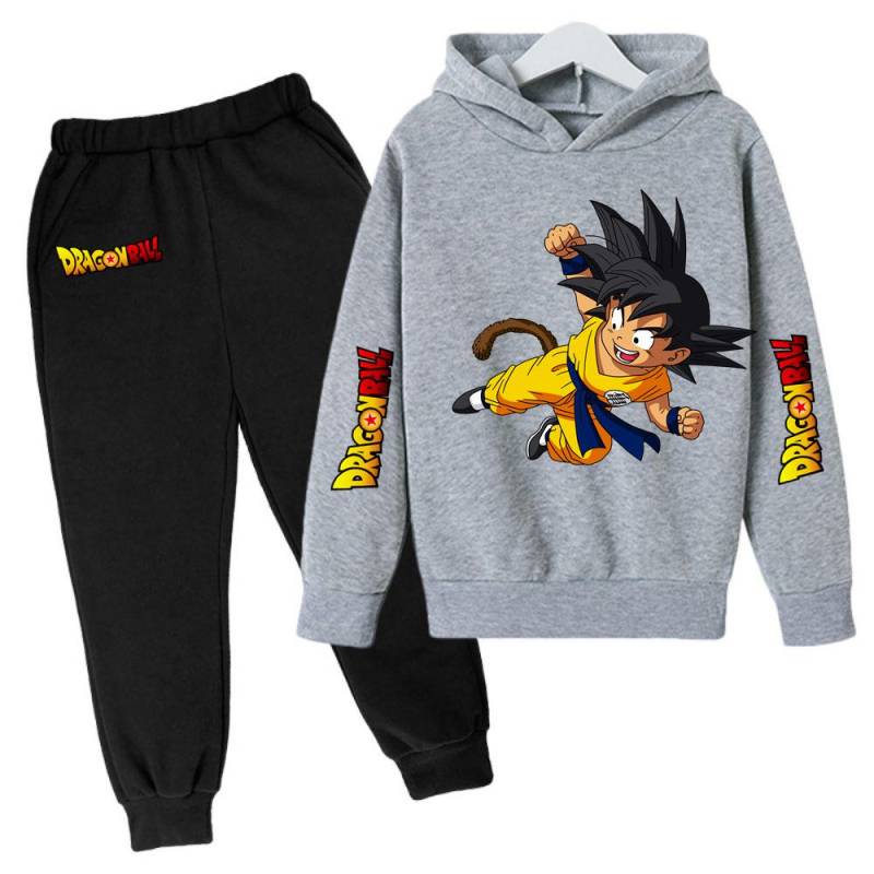 2025 MINISO Neue Winter Dragon BallHoodies + Hosen Kinderkleidung Jungen Goku Sets für Kinder Größen 100-160 Street Suit Kawaii Fashion Tops Anime 130 von Joom DACH