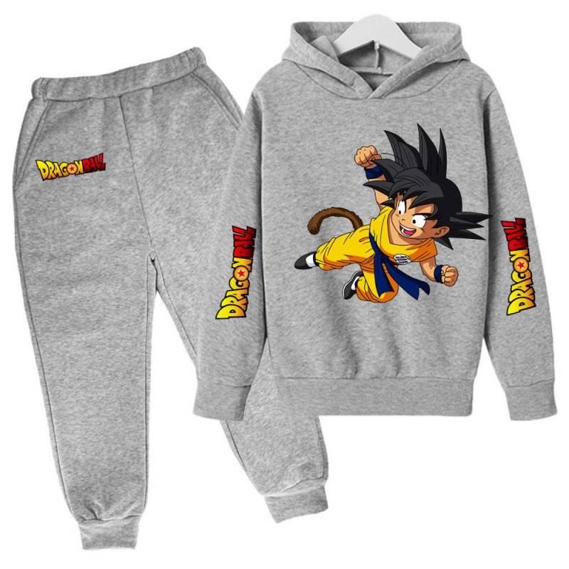 2025 MINISO Neue Winter Dragon BallHoodies + Hosen Kinderkleidung Jungen Goku Sets für Kinder Größen 100-160 Street Suit Kawaii Fashion Tops Anime 140 von Joom DACH
