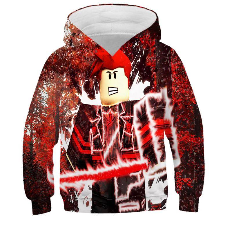 2025 MINISO Neuer Roblox Cartoon Druck 3D Hoodie Jungen und Mädchen Langarm Sweatshirt Frühling und Herbst Freizeit-Hoodie 4-14 Jahre 5-6 Years von Joom DACH
