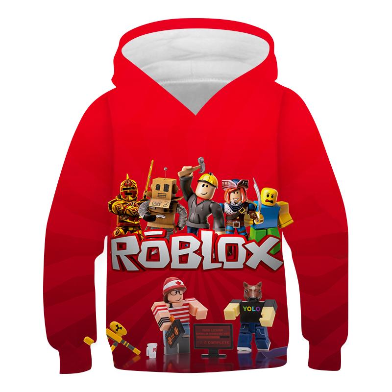 2025 MINISO Neuer Roblox Cartoon Druck 3D Hoodie Jungen und Mädchen Langarm Sweatshirt Frühling und Herbst Freizeit-Hoodie 4-14 Jahre 5-6 Years von Joom DACH