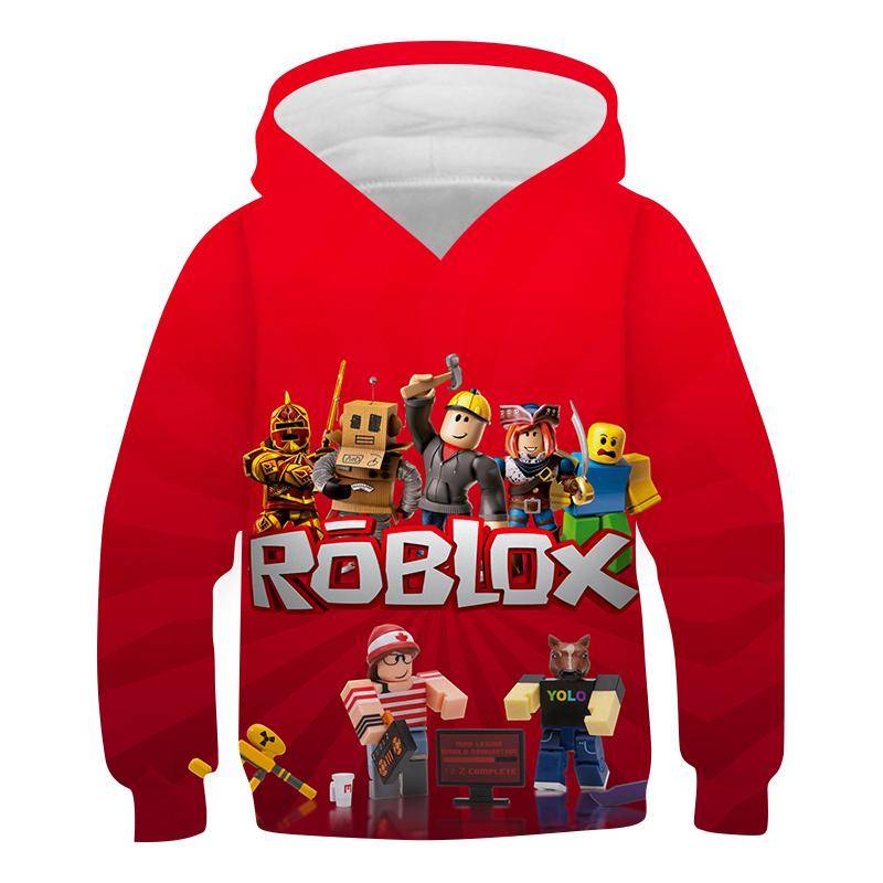 2025 MINISO Neuer Roblox Cartoon Druck 3D Hoodie Jungen und Mädchen Langarm Sweatshirt Frühling und Herbst Freizeit-Hoodie 4-14 Jahre 5-6 Years von Joom DACH