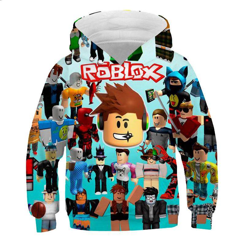 2025 MINISO Neuer Roblox Cartoon Druck 3D Hoodie Jungen und Mädchen Langarm Sweatshirt Frühling und Herbst Freizeit-Hoodie 4-14 Jahre 7-8 Years von Joom DACH