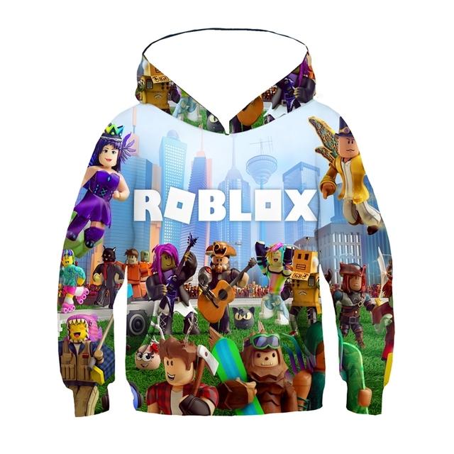 2025 MINISO Neuer Roblox Cartoon Druck 3D Hoodie Jungen und Mädchen Langarm Sweatshirt Frühling und Herbst Freizeit-Hoodie 4-14 Jahre 9-10 Years von Joom DACH