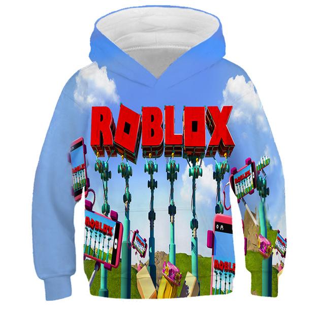 2025 MINISO Neuer Roblox Cartoon Druck 3D Hoodie Jungen und Mädchen Langarm Sweatshirt Frühling und Herbst Freizeit-Hoodie 4-14 Jahre 9-10 Years von Joom DACH