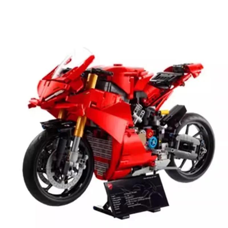 2025 MOC Technik 42202 Ducatis Panigales V4 S Motorrad Bausteine Modell Mechanische Gruppe Steine Spielzeug Kinder Jungen Geschenk von Joom DACH