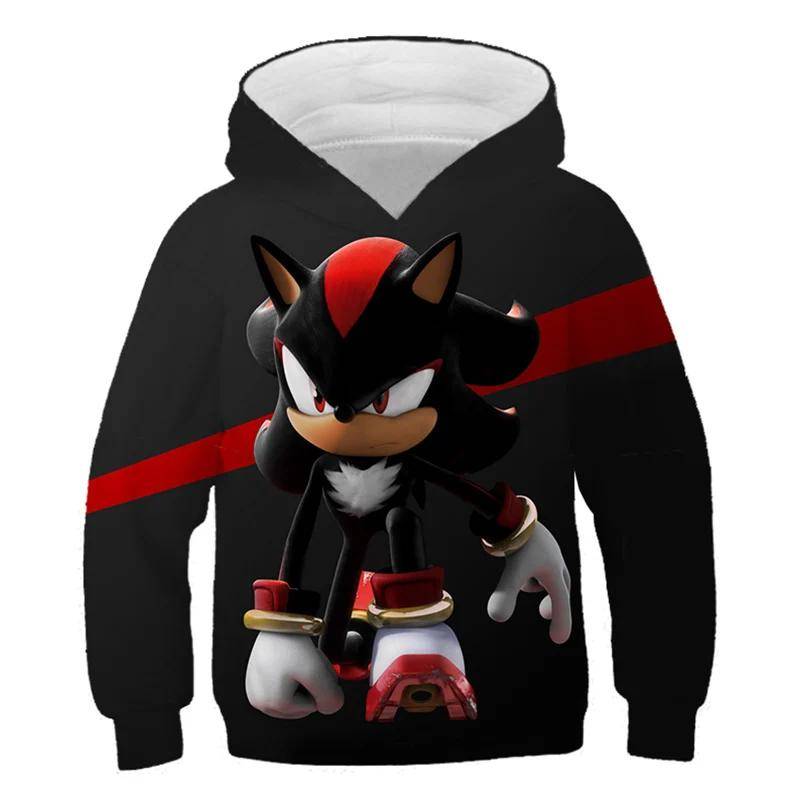 2025 Mode Sonic Hoodies für Kinder Jungen Mädchen Kinder Herbst Langarm Bedruckte Anime Sweatshirts Coole Oberteile T-Shirts Kinderkleidung 120 von Joom DACH