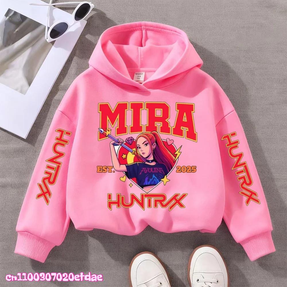 2025 Film KPop Dämonenjäger Zeichentrickmädchen Jungen Kapuzenpullover Kinder Koreanische Welle Druck Mode Lässige Oberteile Lässige Mädchenkleidung 100 von Joom DACH