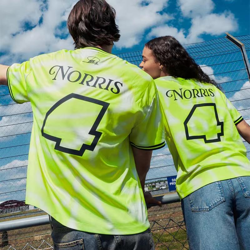 2025 Neu Ln4 Tribüne'25 Trikot Lando Norris Extremsport Atmungsaktiv Schnelltrocknend Kurzarm T-Shirt Herren T-Shirt Sweatshirt M von Joom DACH