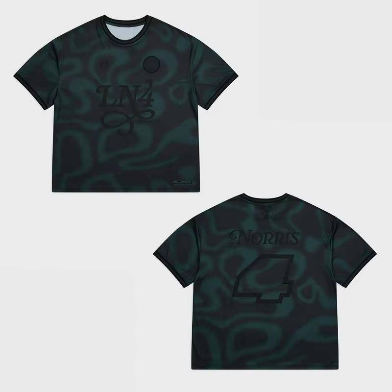2025 Neu Ln4 Tribüne'25 Trikot Lando Norris Extremsport Atmungsaktiv Schnelltrocknend Kurzarm T-Shirt Herren T-Shirt Sweatshirt XL von Joom DACH