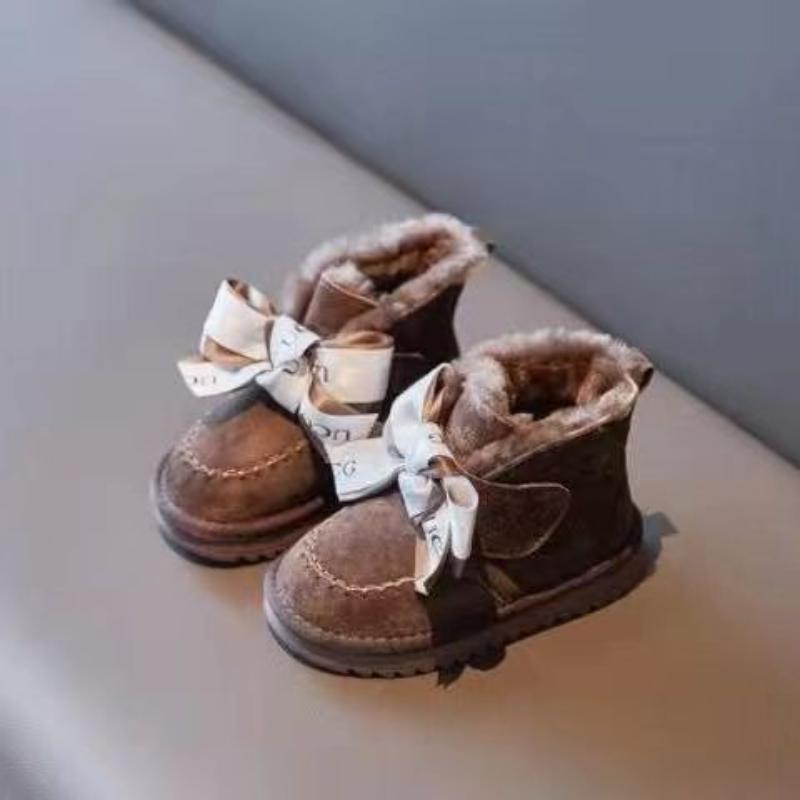2025 Neuankömmling Kinder Schneestiefel Klassische Verdickte Flusen Kinder Winterstiefel Baby Mädchen Bequeme Warme Stiefeletten 35 kaffeebraun von Joom DACH